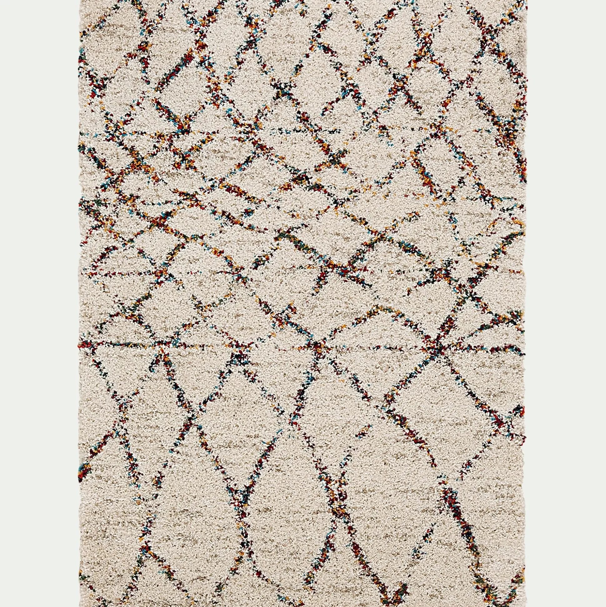 Tapis à motif d'inspiration berbère 160x230cm - blanc
