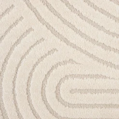 Tapis à motifs circulaires 160x230cm - blanc écru