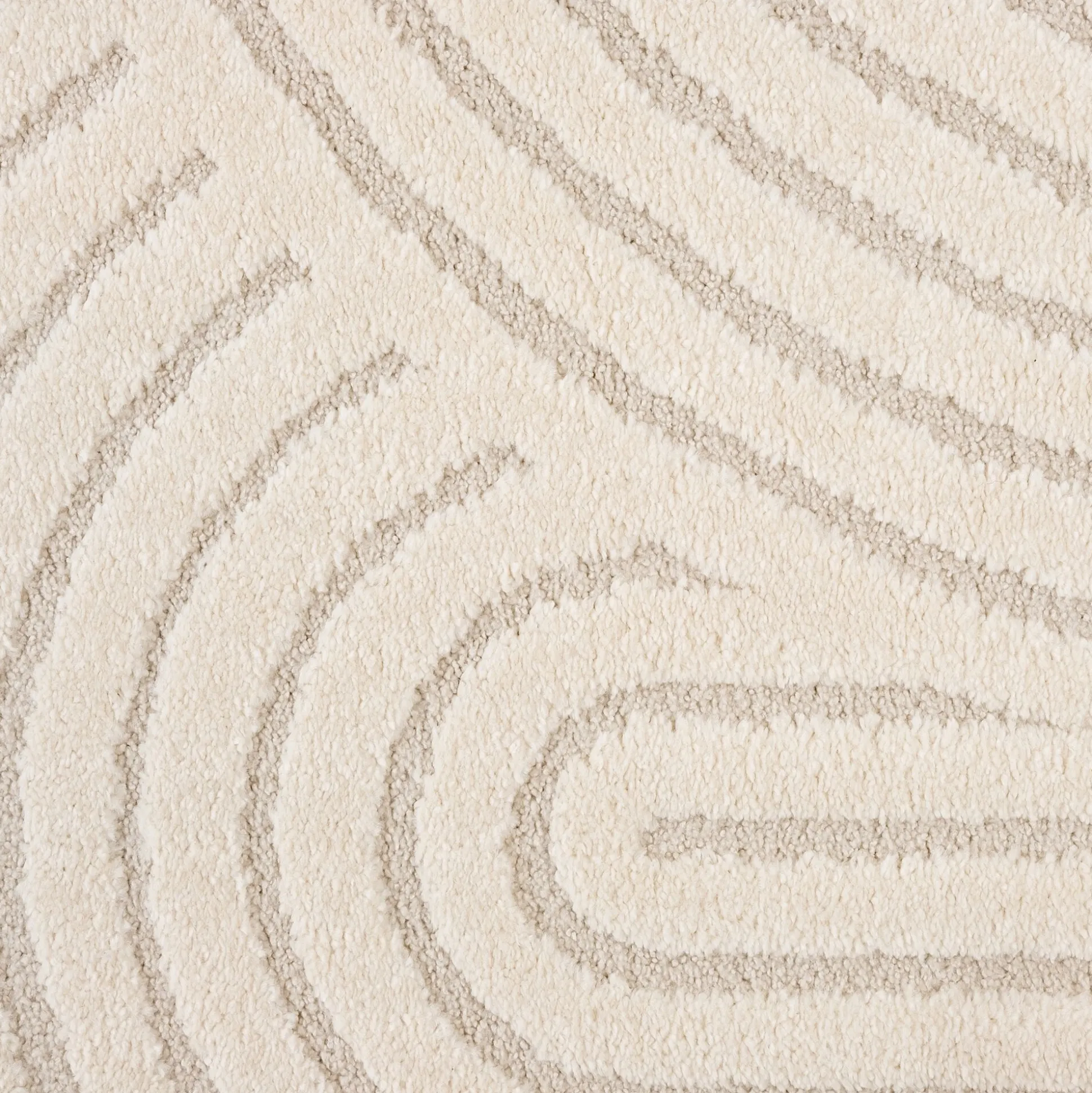 Tapis à motifs circulaires 160x230cm - blanc écru