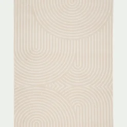 Tapis à motifs circulaires 120x170cm - blanc écru