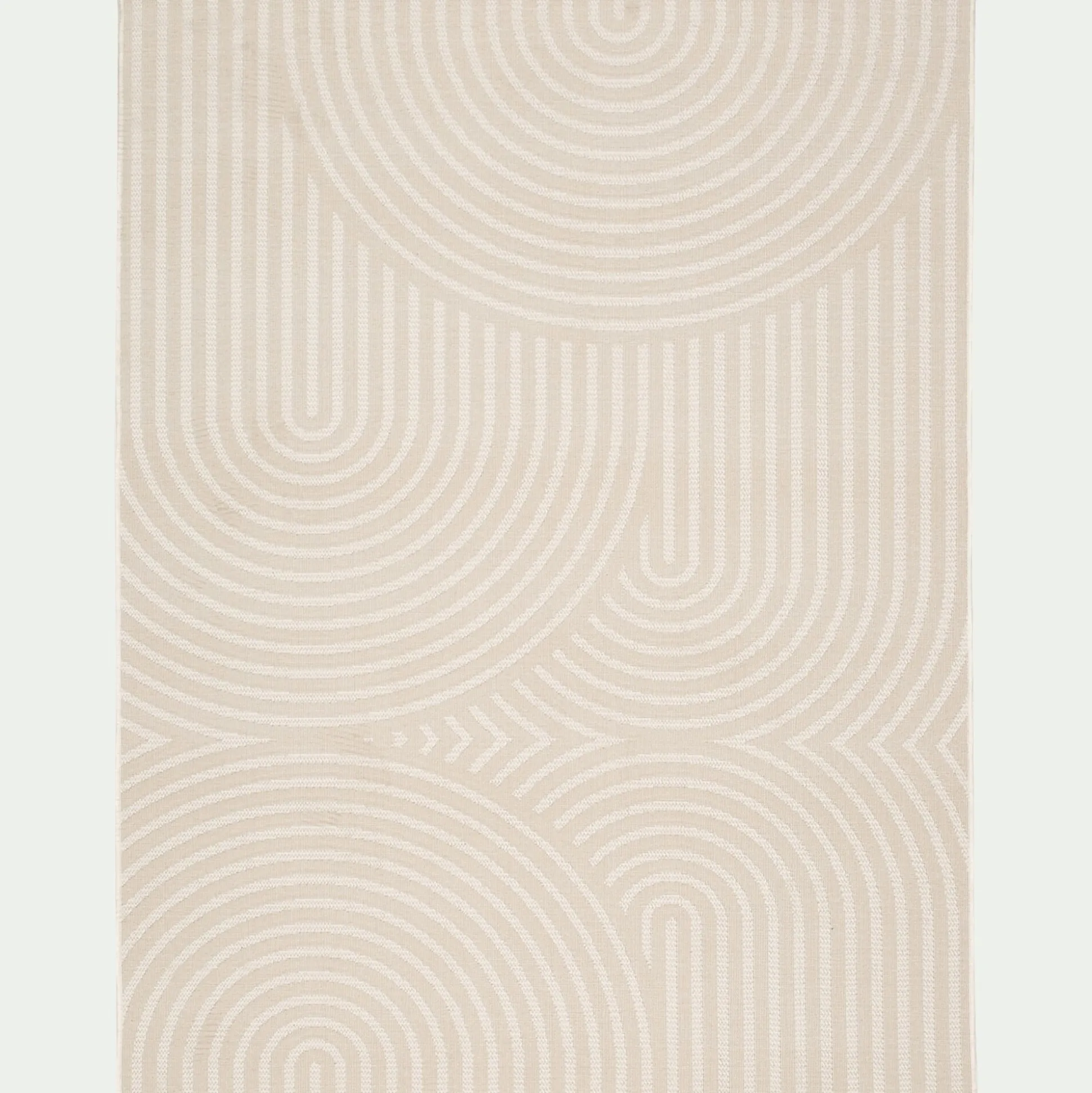 Tapis à motifs circulaires 120x170cm - blanc écru