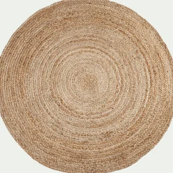Tapis rond en jute - naturel D180cm