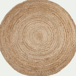Tapis rond en jute - naturel D90cm