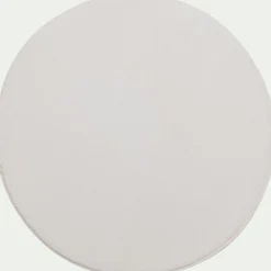 Tapis rond imitation fourrure - blanc ventoux D70cm