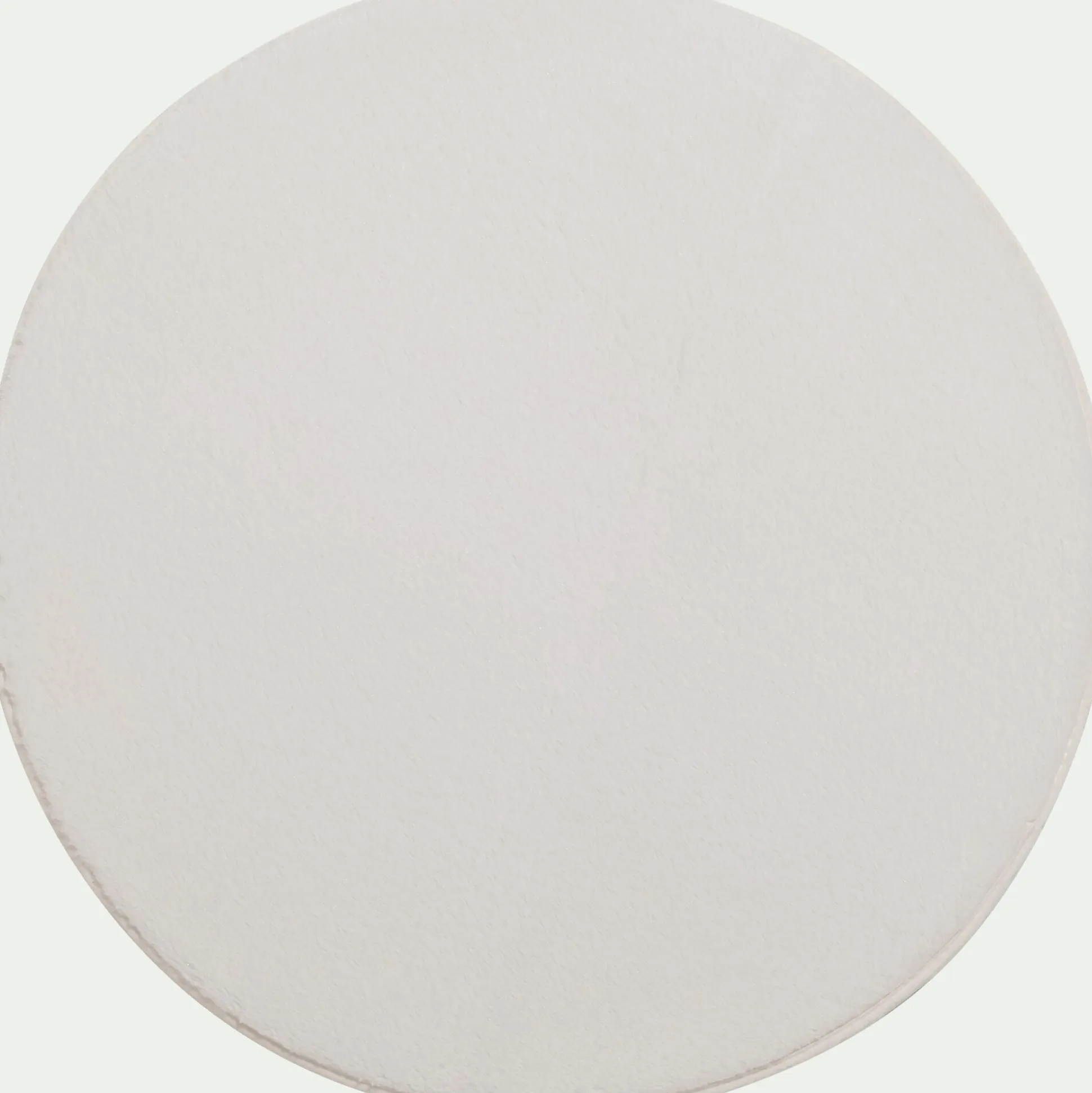 Tapis rond imitation fourrure - blanc ventoux D70cm