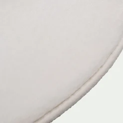 Tapis rond imitation fourrure - blanc ventoux D70cm