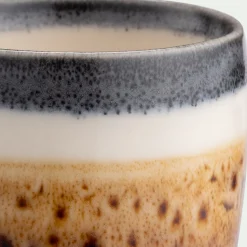 Tasse à espresso en grès peint 12cl - marron