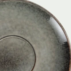Tasse et soucoupe petit-déjeuner en grès 22cl - vert
