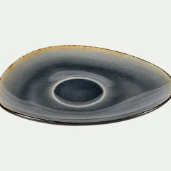 Tasse et sous-tasse en grès réactif D10xH5cm - gris