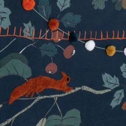 Tente de lit enfant à motifs sous-bois - bleu
