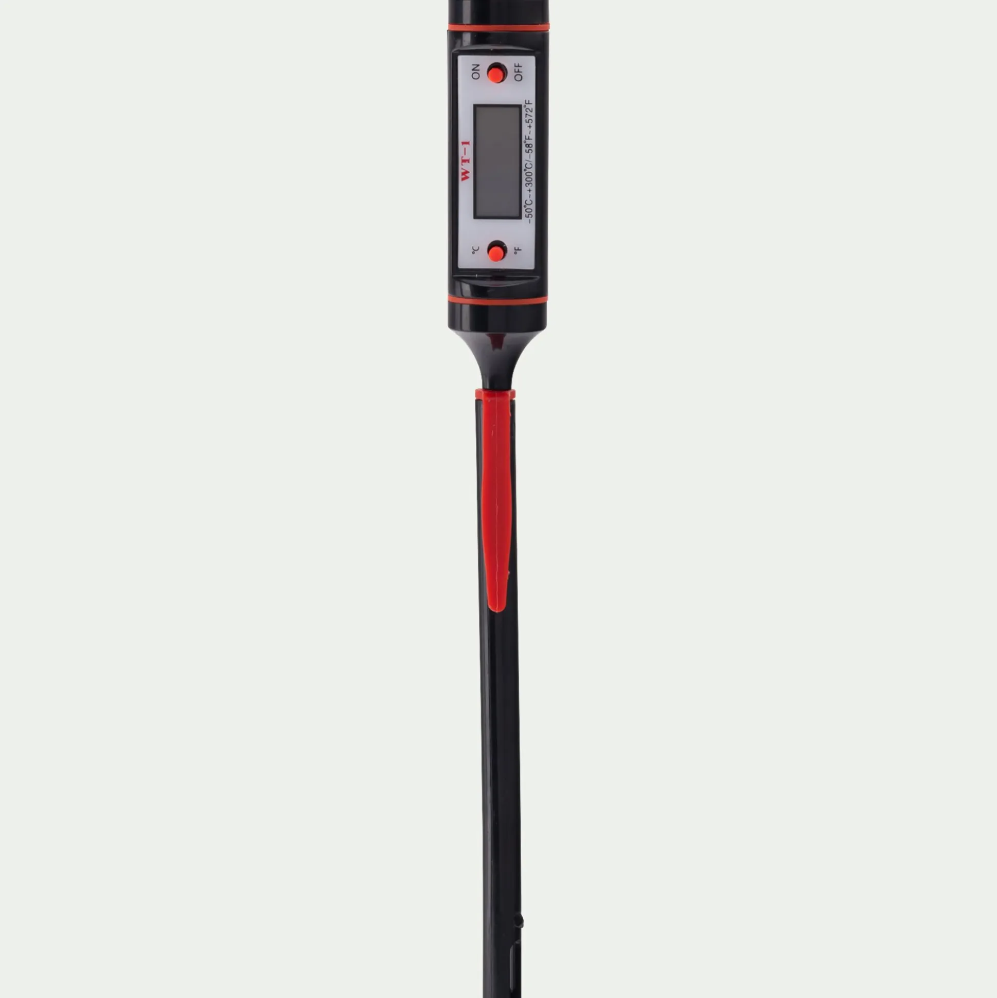 Thermomètre de cuisine digital électronique à sonde en inox - argenté métallisé