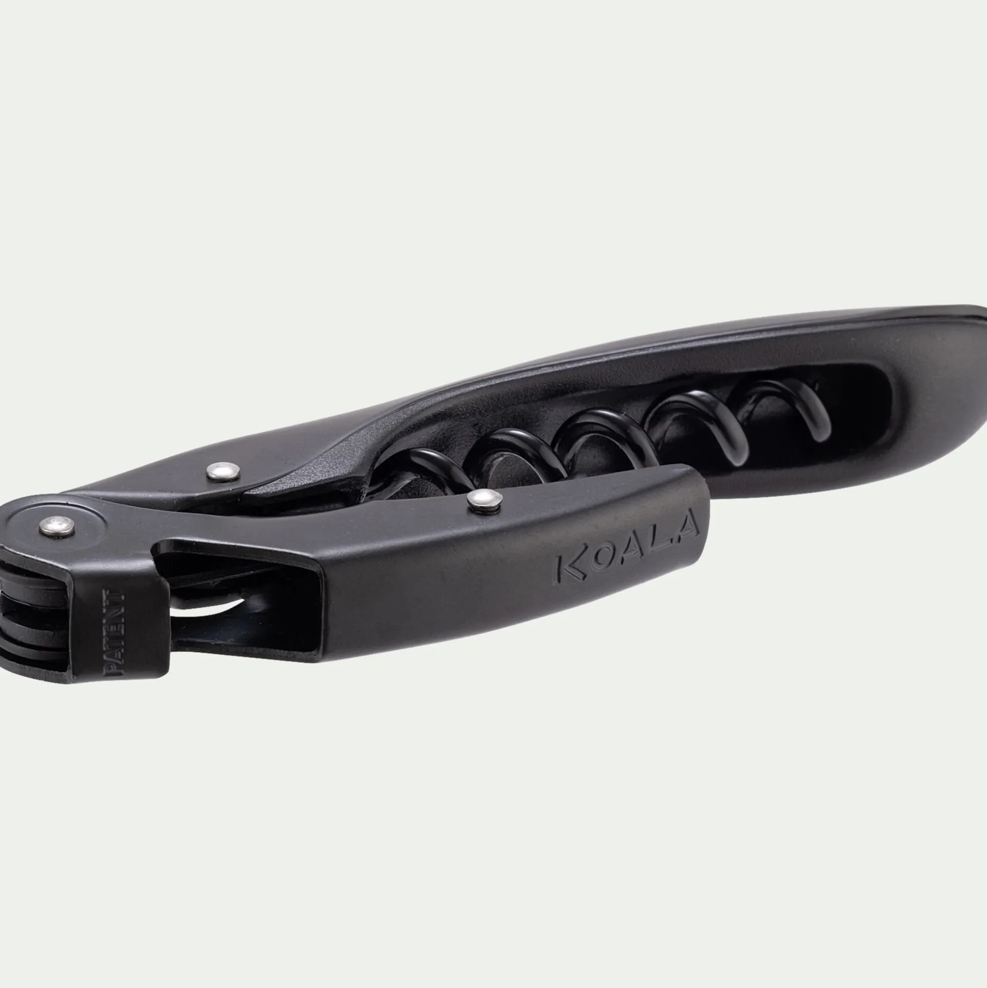 Tire-bouchon à double levier en inox - noir