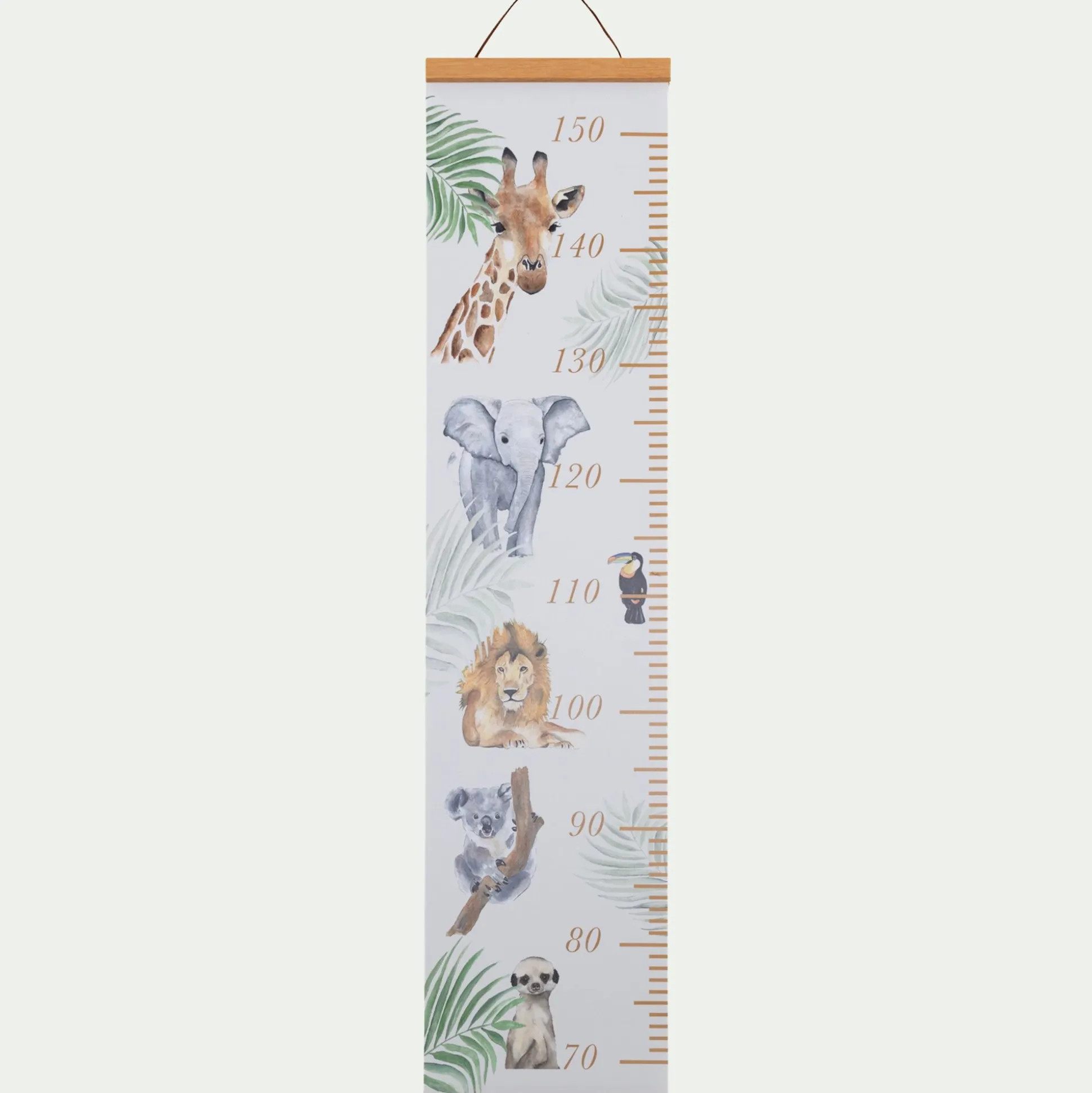 Toise murale motifs savane - vert clair
