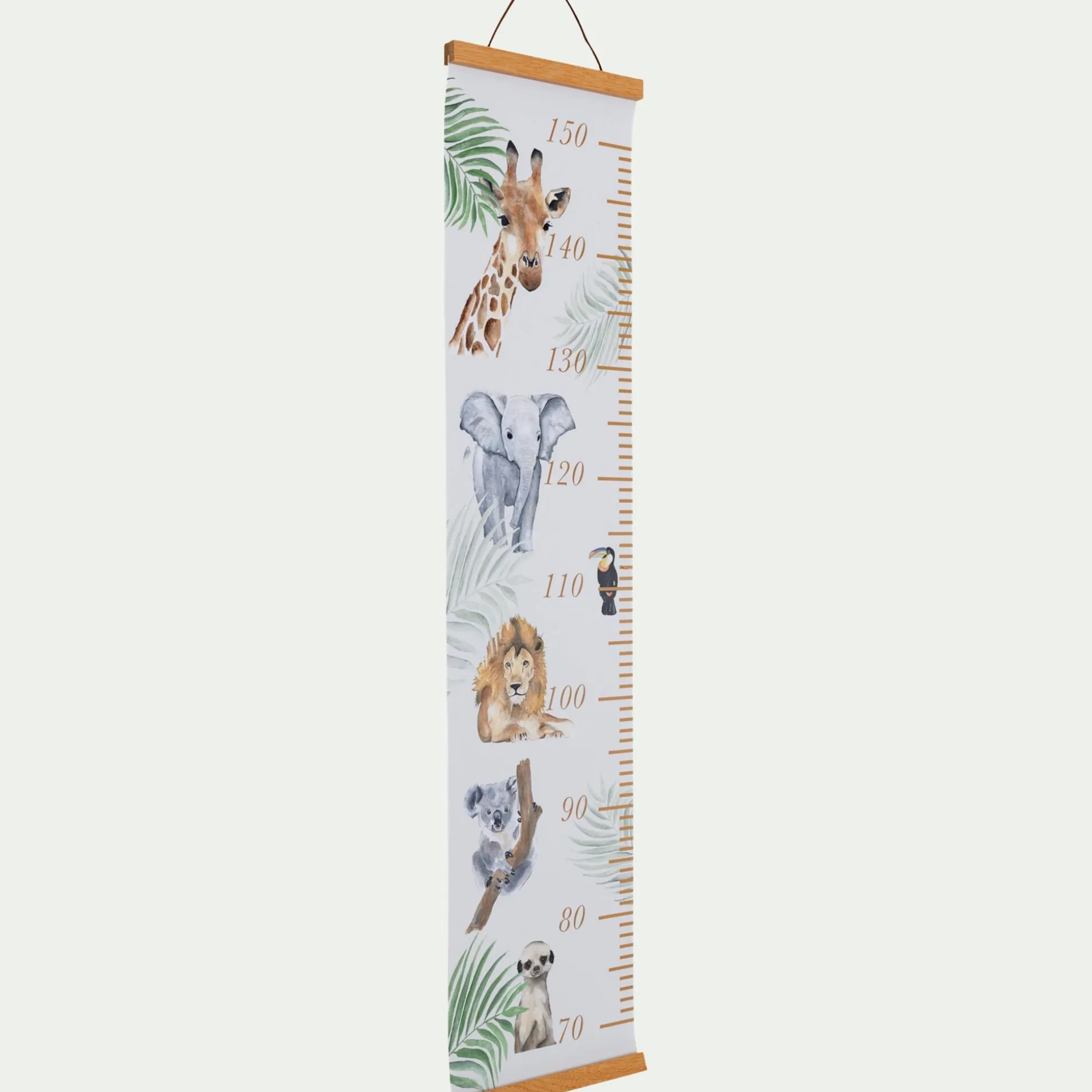Toise murale motifs savane - vert clair