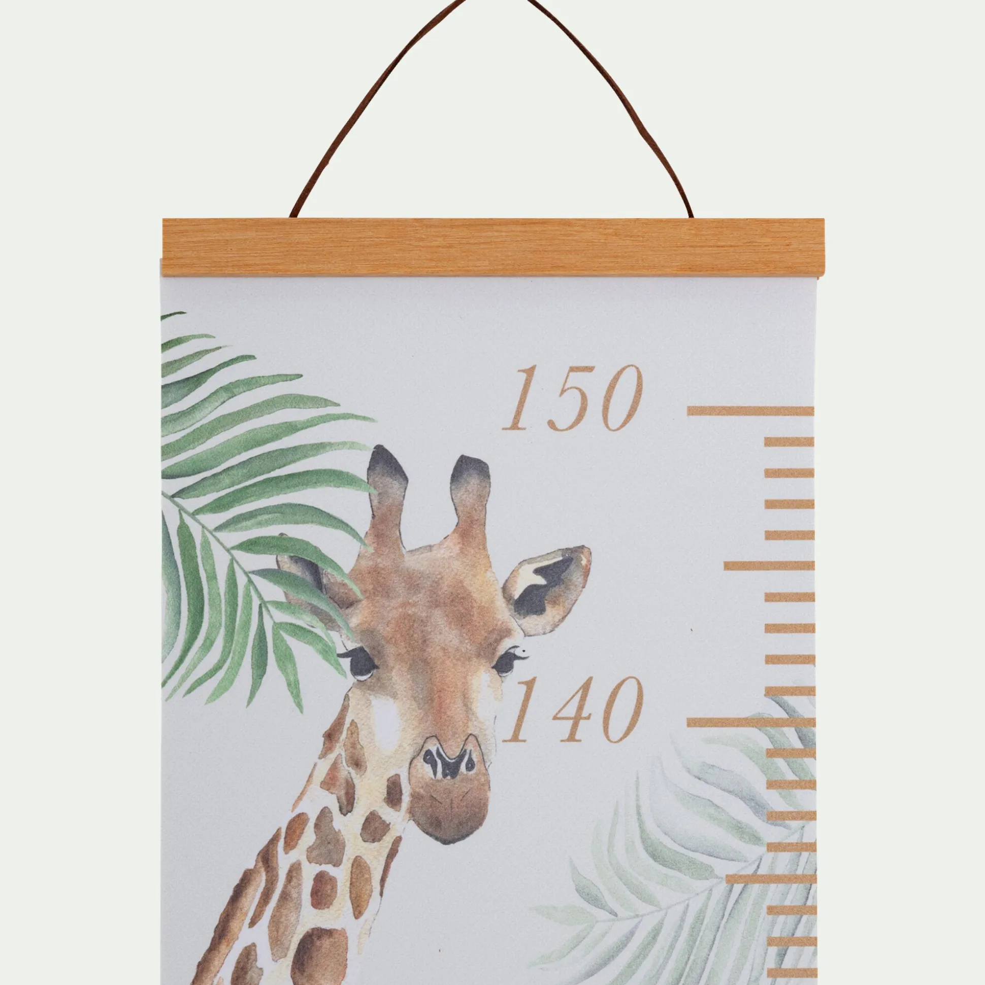 Toise murale motifs savane - vert clair