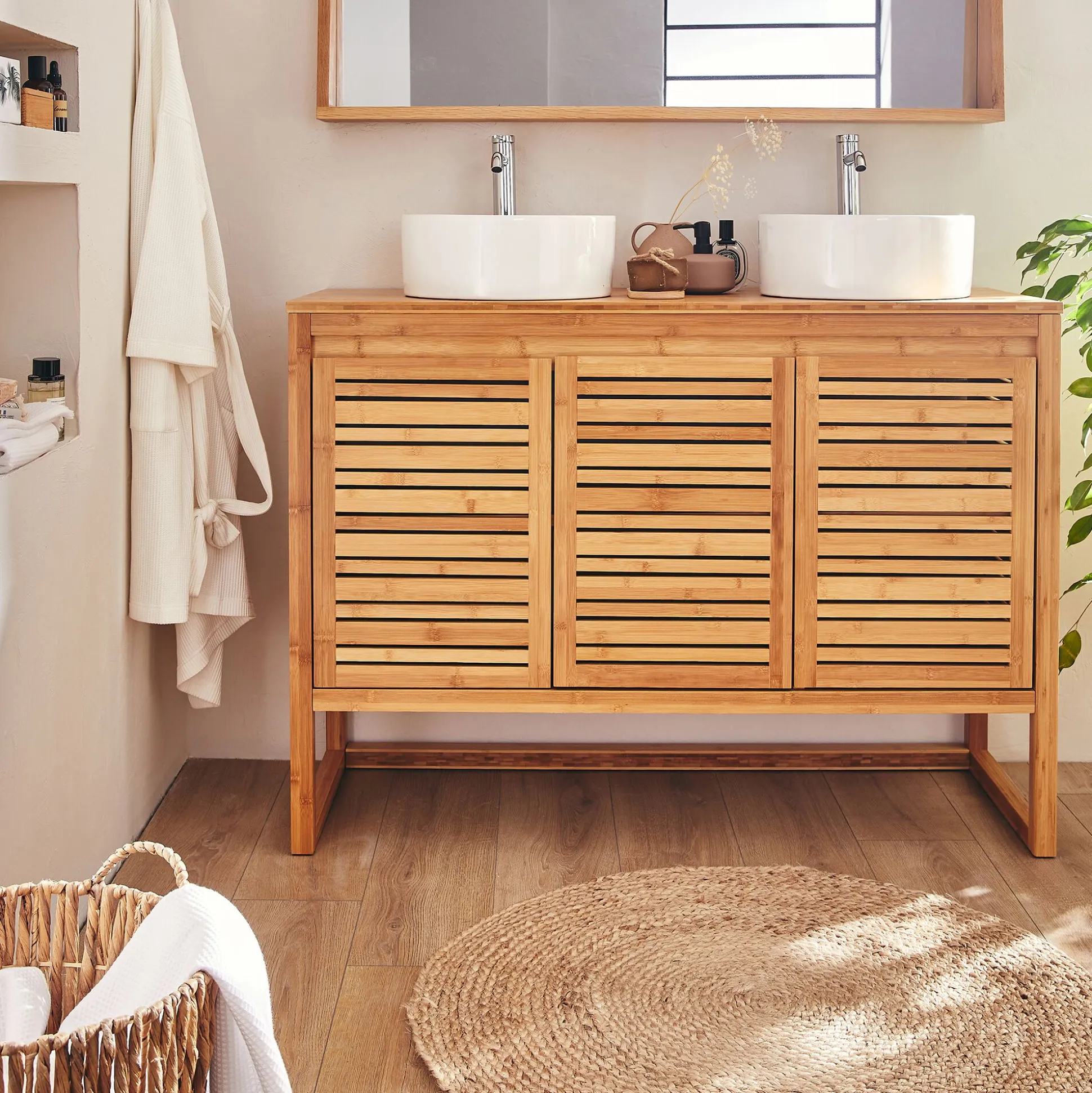Top double pour meuble sous-vasque 120cm