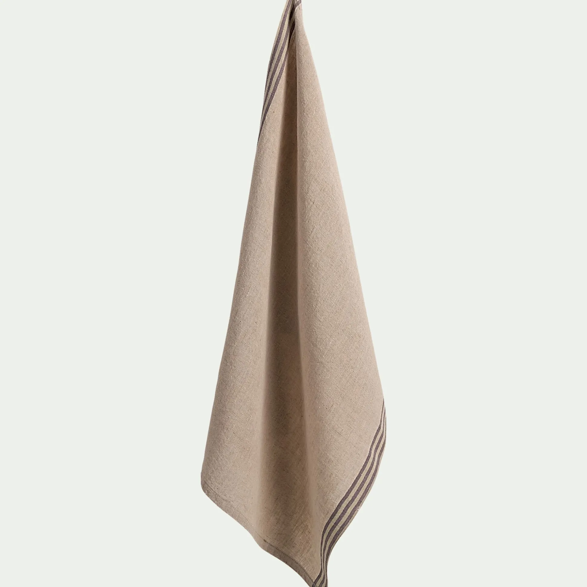 Torchon de cuisine rayé en lin - bleu calaluna 50x70cm