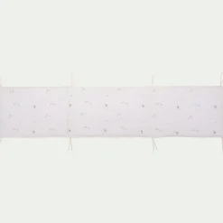 Tour de lit motif cigognes 40x180cm - blanc