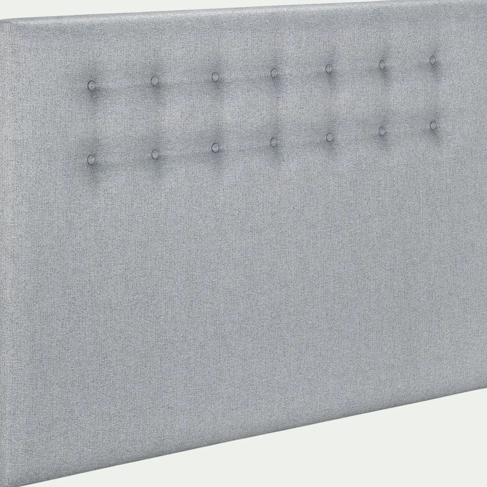 Tête de lit boutonnée en tissu - gris clair L190cm