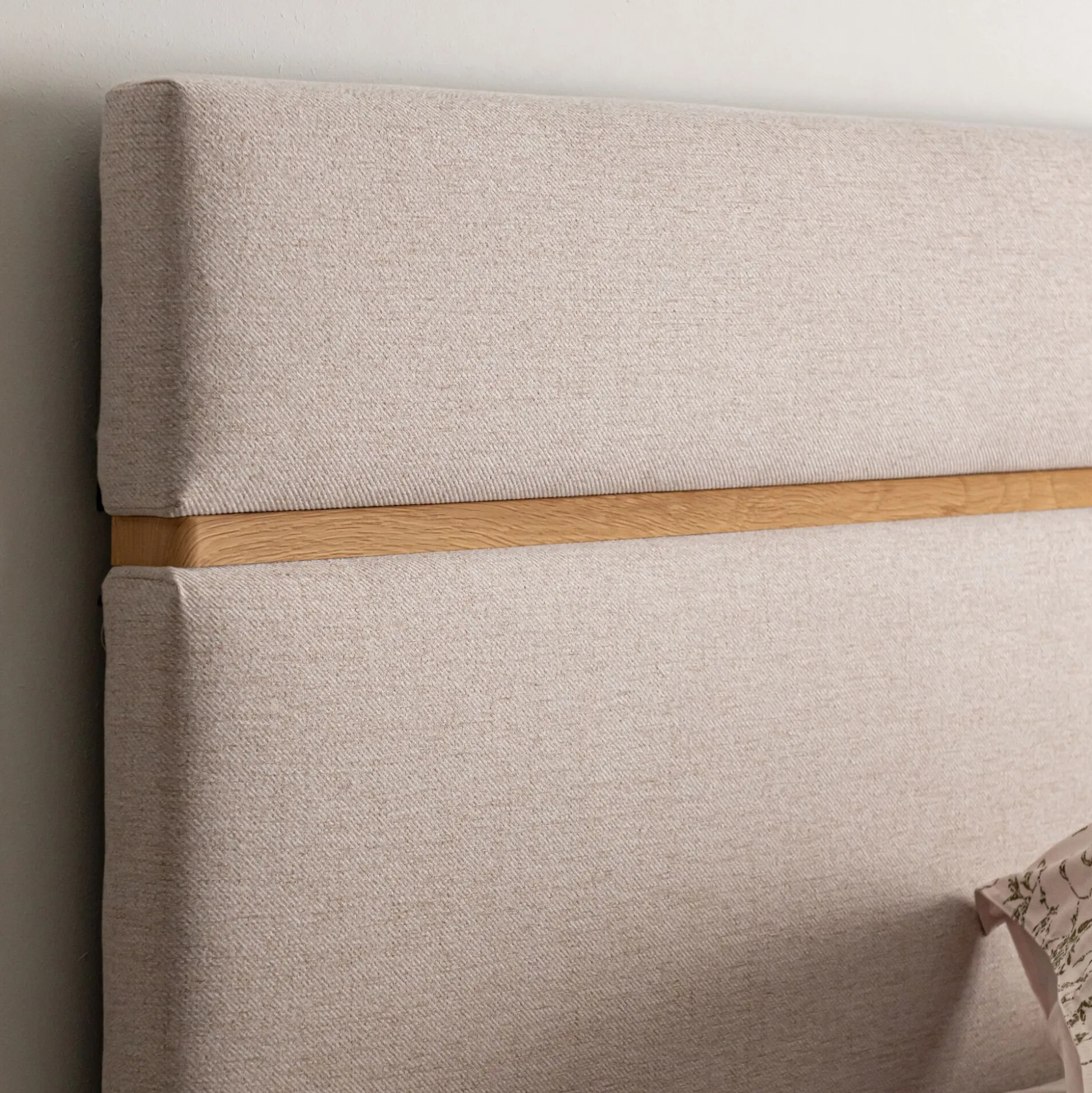 Tête de lit en tissu et bois L162cm - blanc ventoux