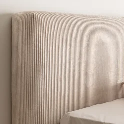 Tête de lit en velours côtelé 190cm - beige