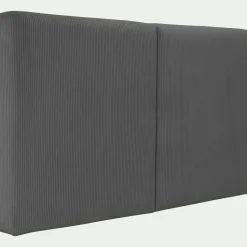 Tête de lit en velours côtelé 190cm - gris anthracite