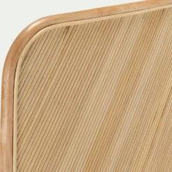 Tête de lit rectangulaire en rotin 130x170 - bois clair