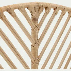 Tête de lit ronde en rotin L150cm - bois clair