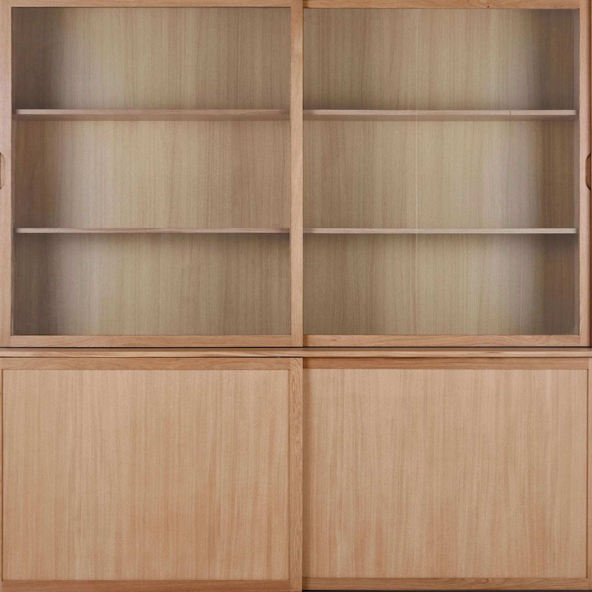 Vaisselier 4 portes en bois L212cm - bois clair