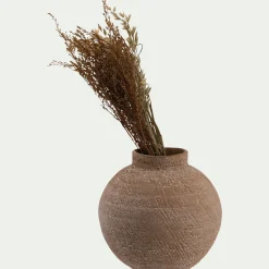 Vase boule en aluminium H20cm - marron