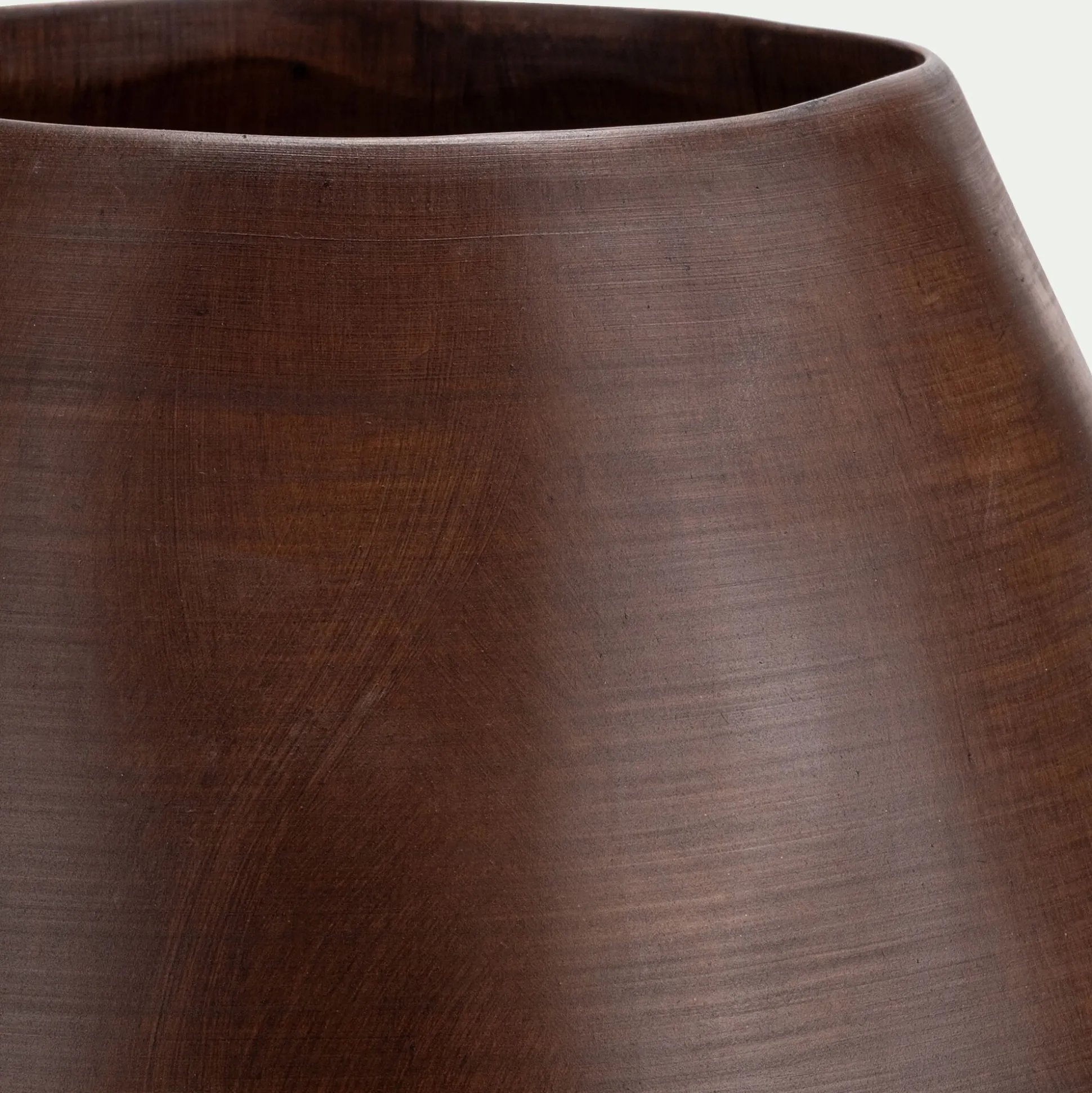 Vase boule en céramique H23cm - marron