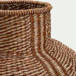 Vase boule en jonc de mer D50cm - naturel