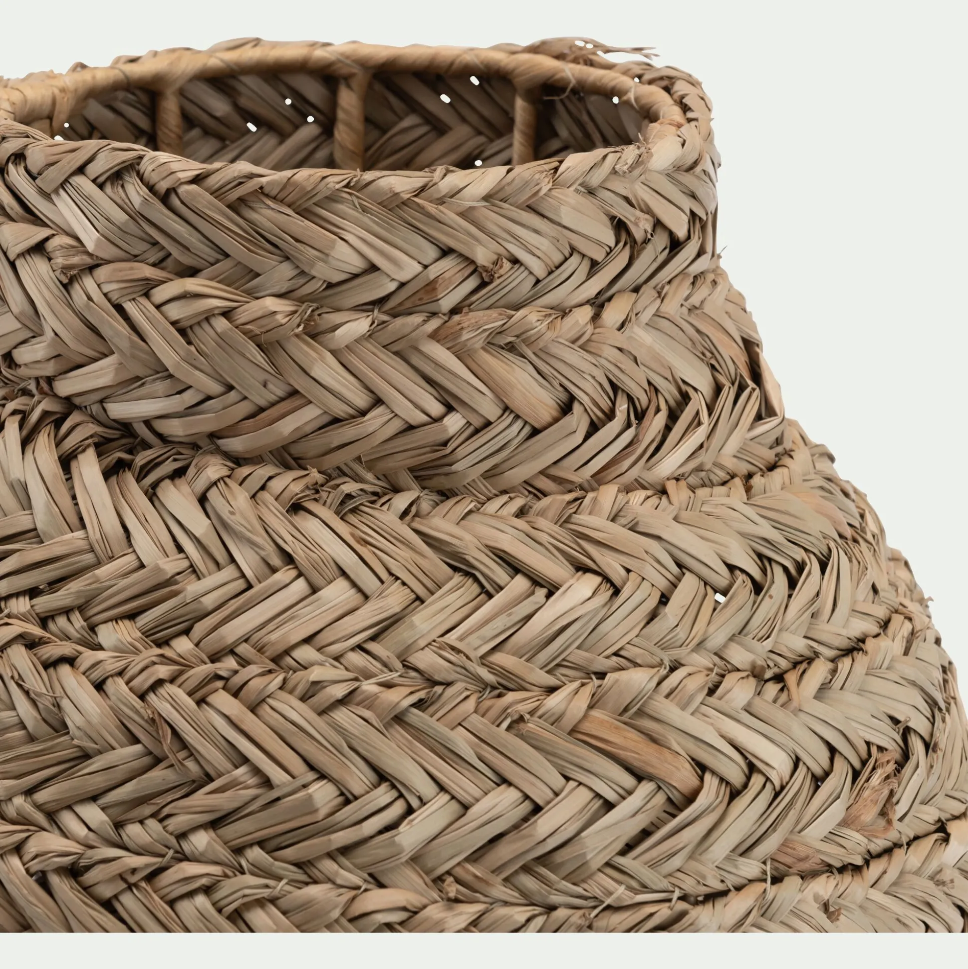 Vase boule en jonc de mer tressé H30cm - naturel