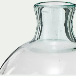 Vase boule en verre recyclé H24cm - transparent