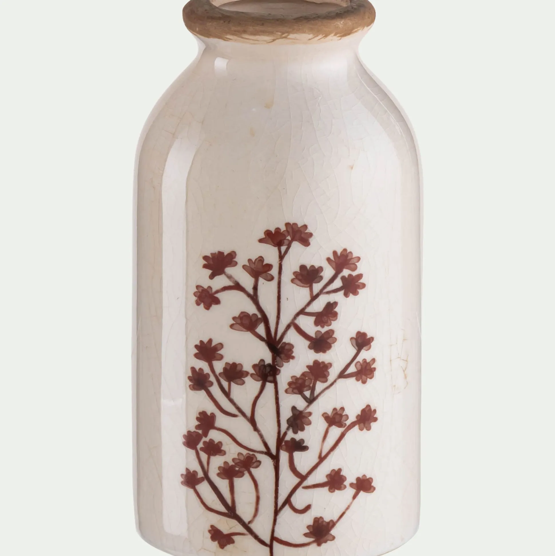 Vase classique en céramique H15,3cm - blanc