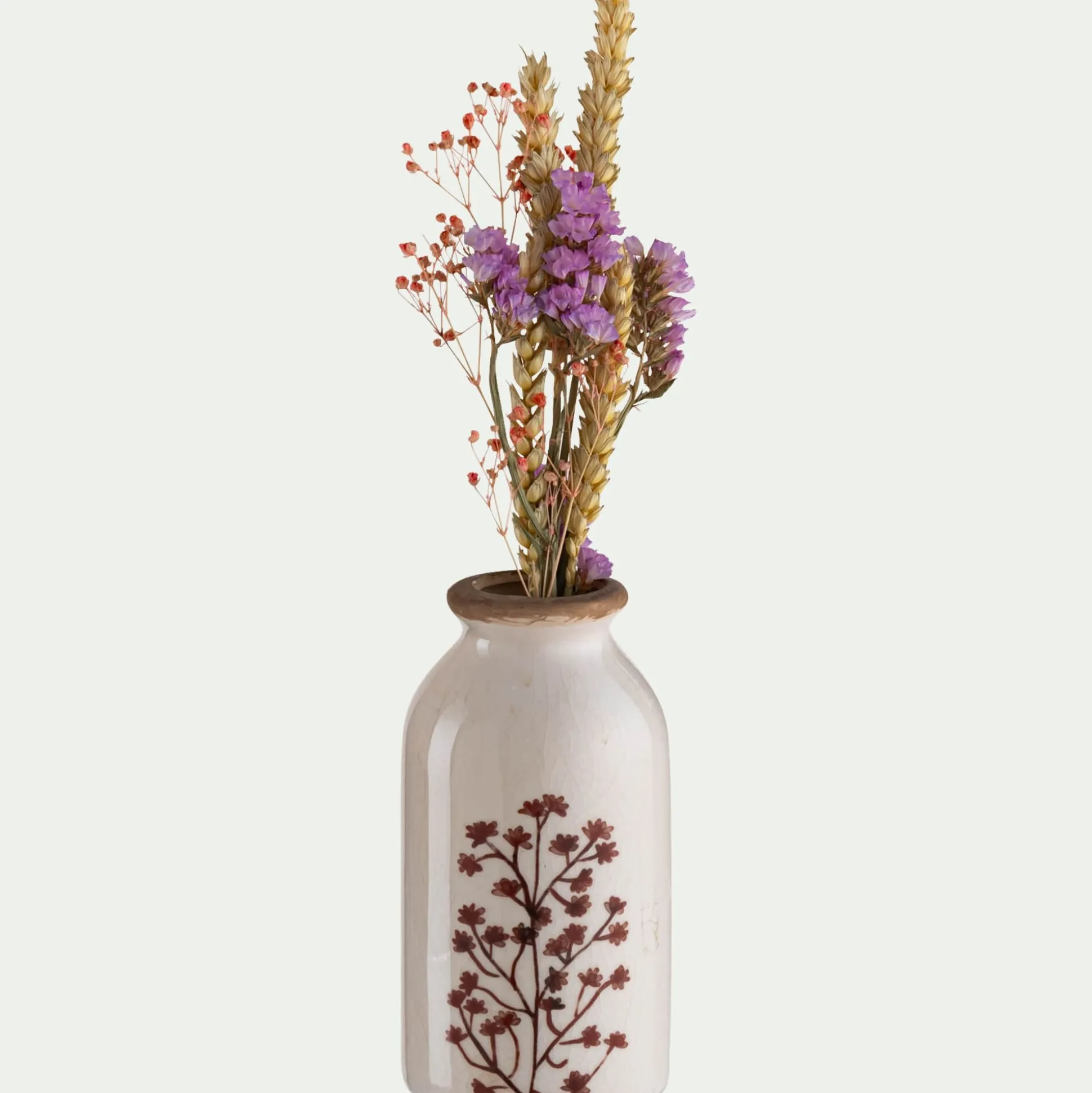 Vase classique en céramique H15,3cm - blanc