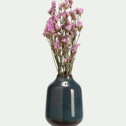 Vase classique en céramique tachetée H20cm - bleu