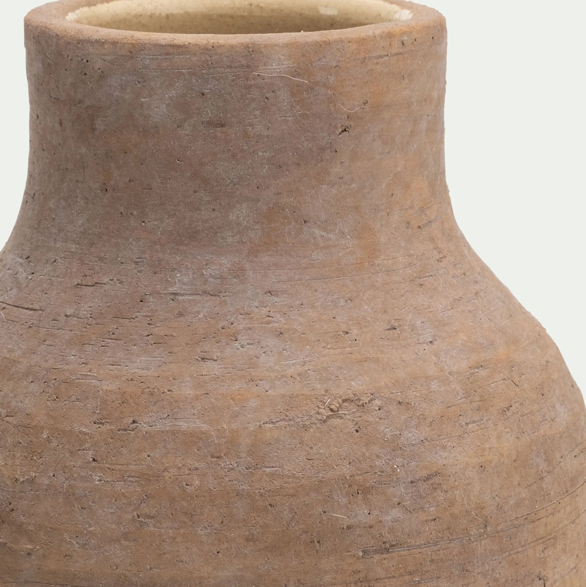 Vase classique en grès H24cm - marron