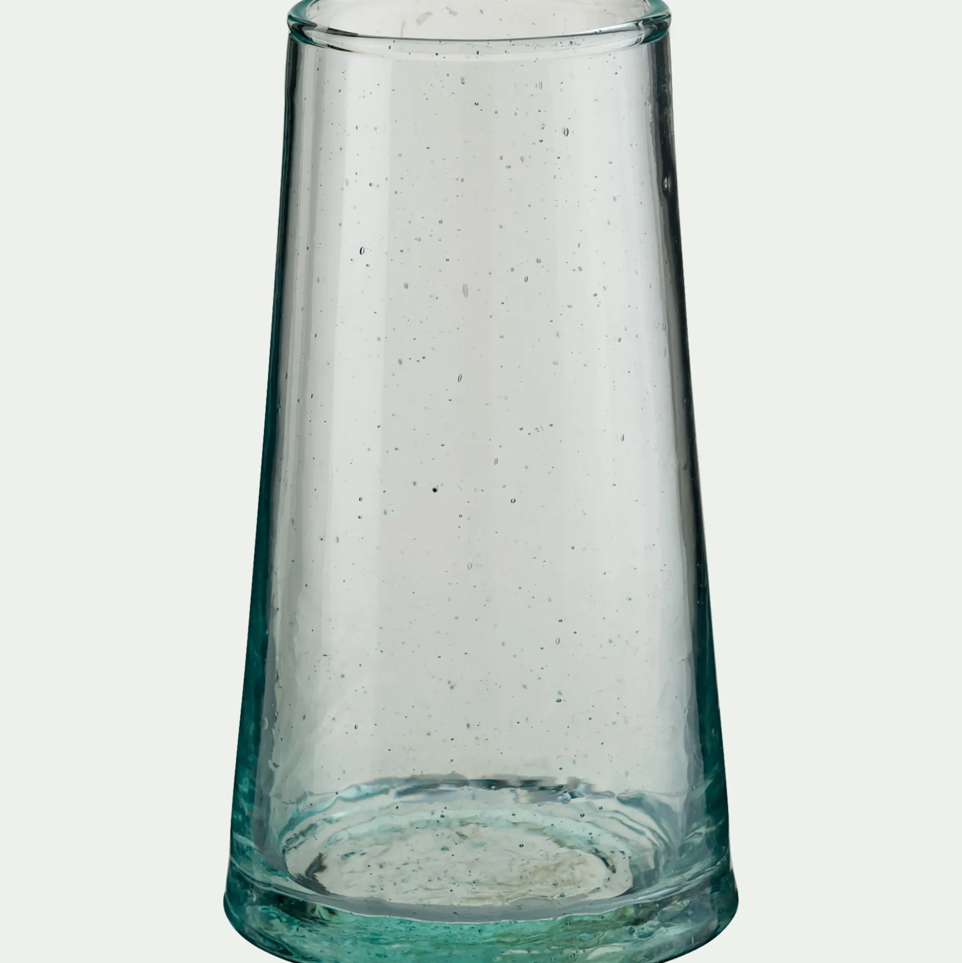 Vase conique en verre D6xH12cm - transparent