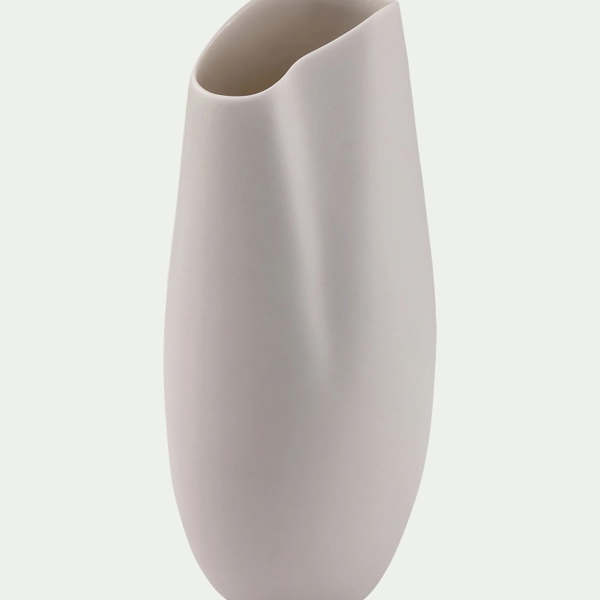Vase contemporain en céramique H21cm - blanc