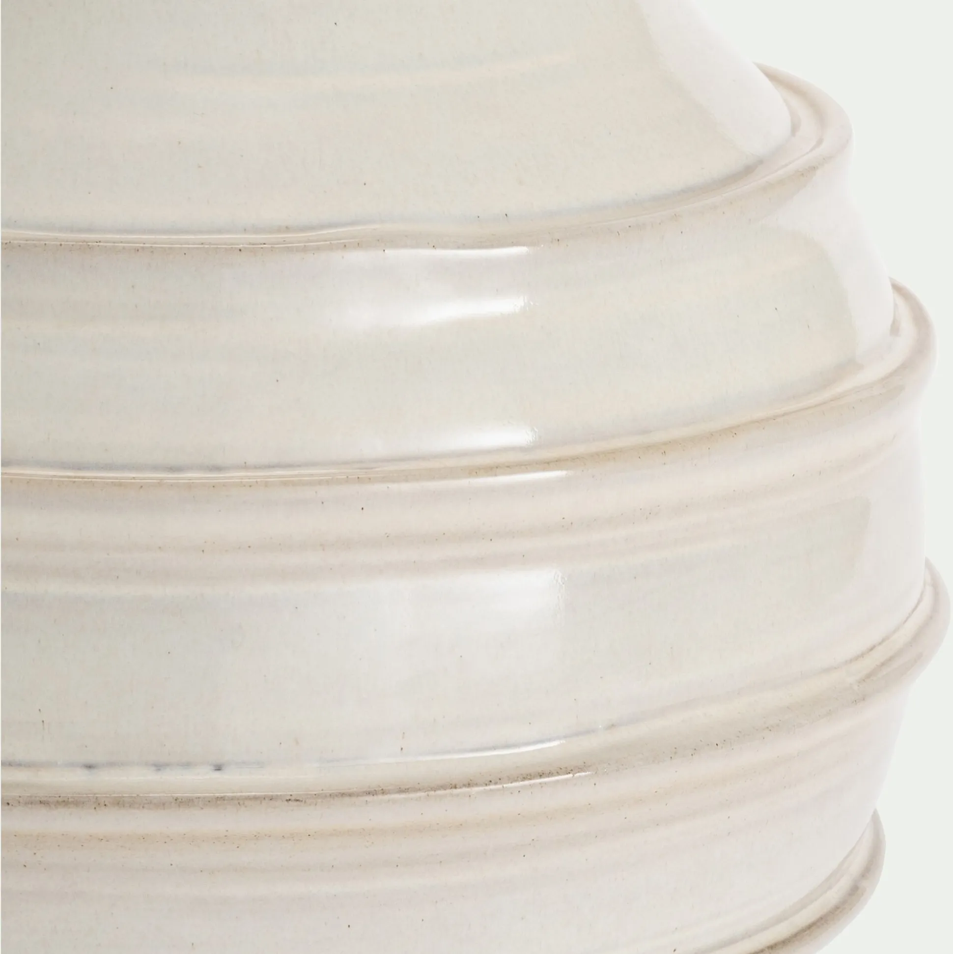 Vase contemporain en terre cuite H38cm - blanc