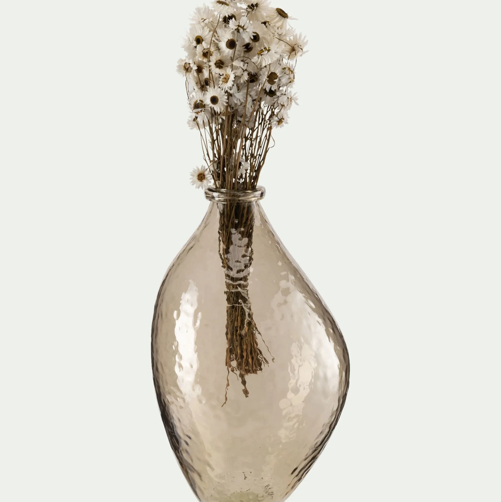 Vase contemporain en verre recyclé H34cm - orange