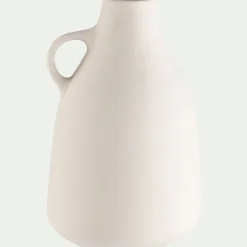 Vase pichet en faïence H27cm - blanc