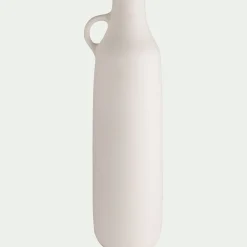 Vase pichet en faïence H51cm - blanc