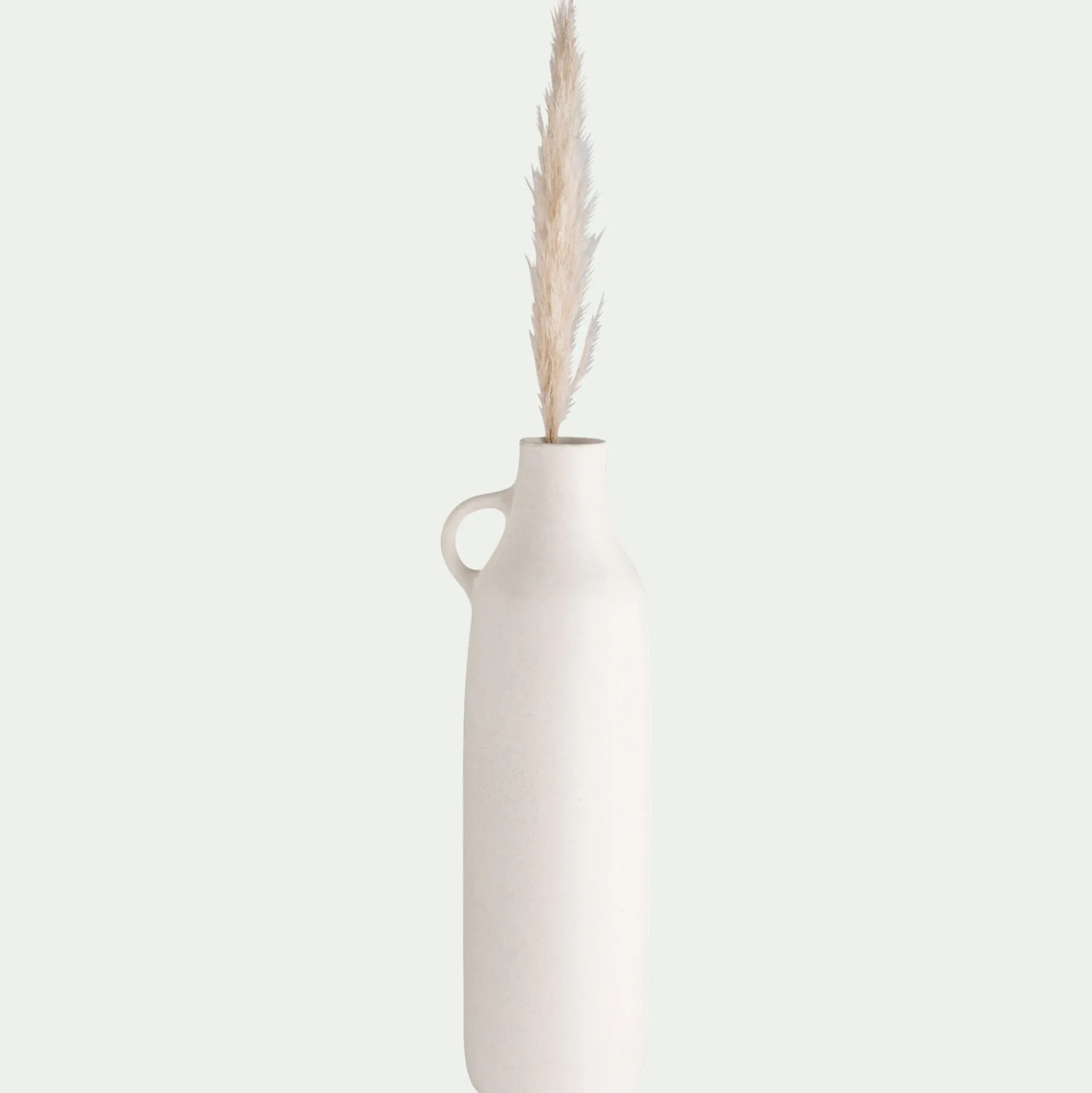 Vase pichet en faïence H51cm - blanc