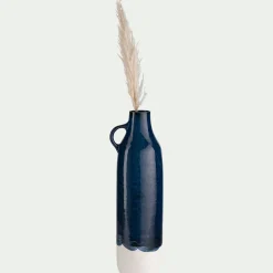 Vase pichet en faïence H51cm - bleu