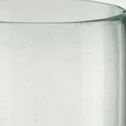 Vase tube en verre H25cm - transparent