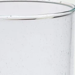 Vase tube en verre recyclé H25cm - transparent