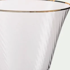 Verre à pied avec liseré doré en verre 32cl - transparent