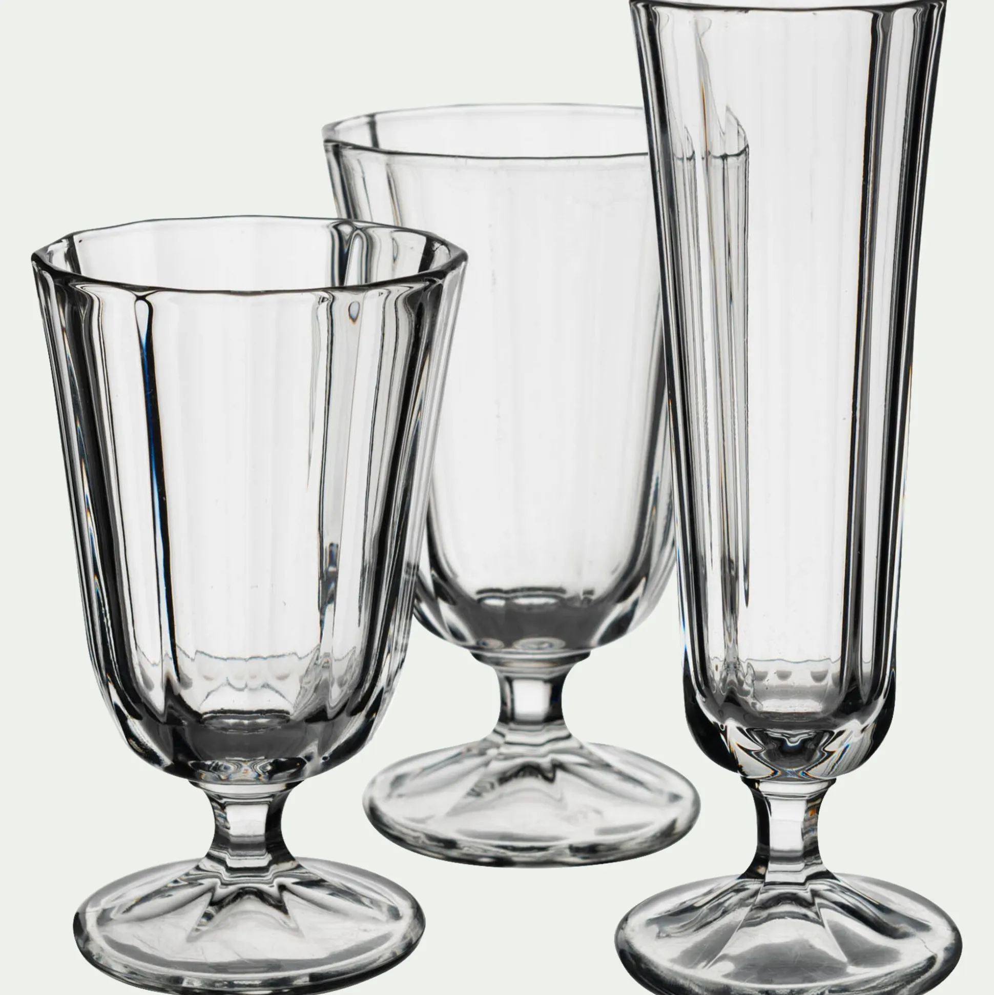 Verre à pied en verre 25cl - transparent